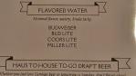 Here's how they list American beers in their menu